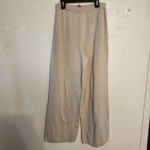 Liz & Co Beige Ribbed Knit Sweatpants Size M, Inseam 28"